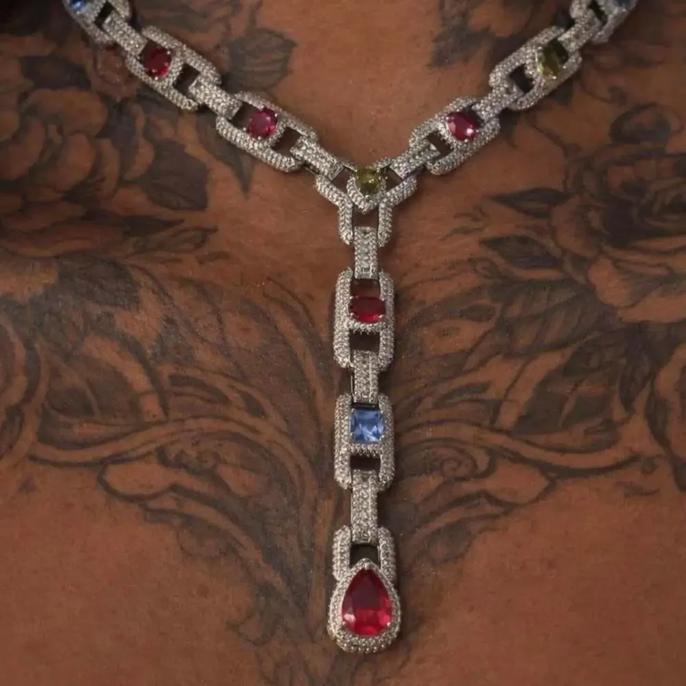 Iced Out Multi Color Gem 4 Dc 7